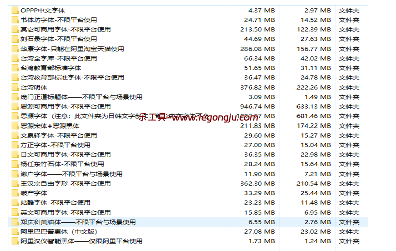 「真正可商用字体开源无版权」别再乱用字体了!-乐工具 「真正可商用字体开源无版权」别再乱用字体了!